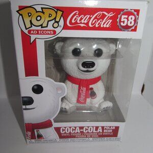 Funko Pop! Vinyl Figure Ad Icons Coca-Cola Polar Bear #58 Christmas Holiday Gift
